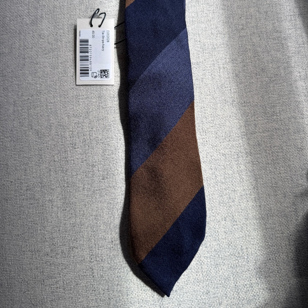 SUITSUPPLY Navy Blue Brown necktie